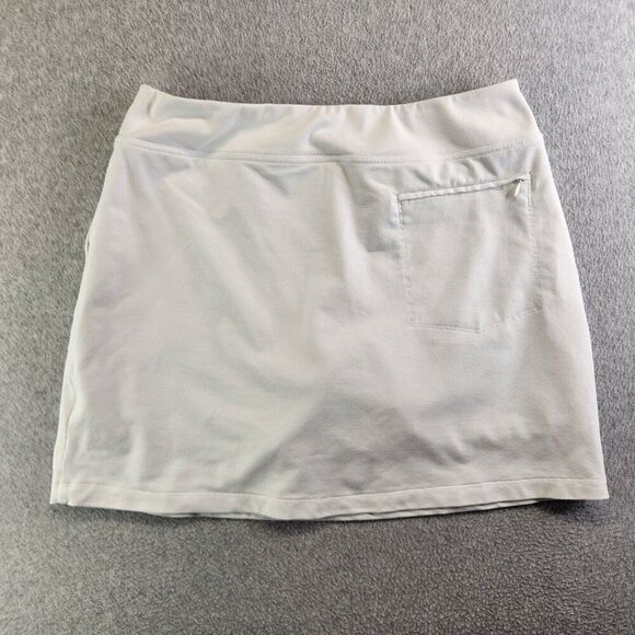 Footjoy Skort Womens L White Jersey Knit Zip Pocket Short Lined Skirt Golf FJ - Picture 12 of 13